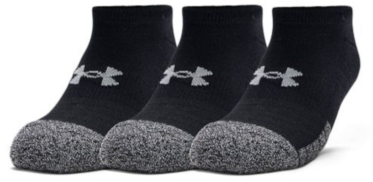 Under Armour No Show Socks 3-Pack גרבי ספורט לגבר אנדר ארמור גרביים נסתרות גרביים חצאיות מארז שלישיה קצרות צבע שחור