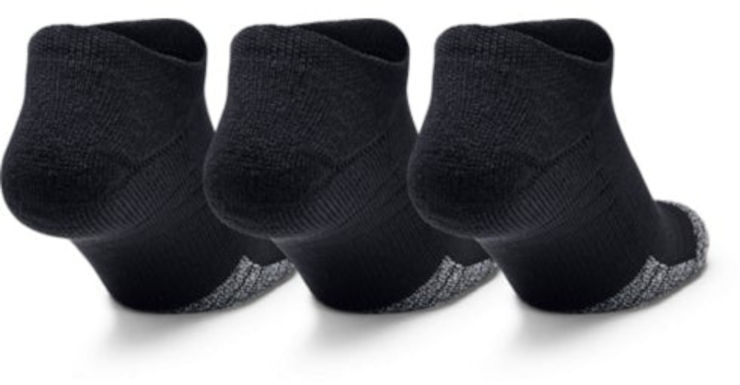 Under Armour No Show Socks 3-Pack גרבי ספורט לגבר אנדר ארמור גרביים נסתרות גרביים חצאיות מארז שלישיה קצרות צבע שחור