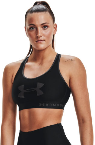 Under Armour Mid Keyhole Graphic Sports Bra גוזייה חזיית ספורט אנדר ארמור טופ נשים