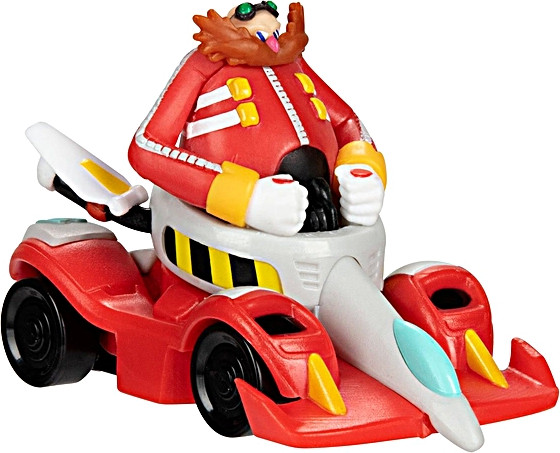 דמות דר. אגמן Dr. Eggman עם מכונית בצביעה מטאלית - אדום