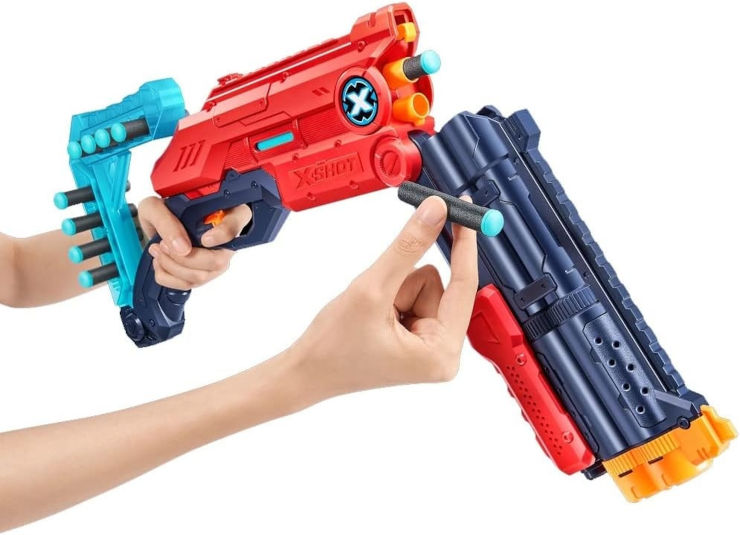 שוט גאן משחק לילדים VIGILANTE עד 27 מ' עם מתקן אחסון ו 24 חיצי ספוג