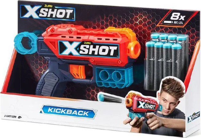 רובה חצי ספוג קומפקטי ZURU X-Shot Kickback