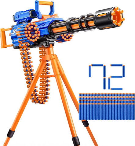 מכונת יריה חשמלית לחיצי ספוג לילדים Insanity Rage Fire עם חצובה, מחסנית שרשור ו 72 חיצי ספוג