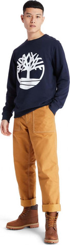 סווטשירט Timberland לגברים דגם Logo Tree Crookneck