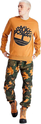 סווטשירט Timberland לגברים דגם Logo Tree Crookneck