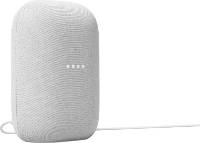 רמקול חכם משולב עוזרת קולית Google גוגל Nest Audio אפור בהיר
