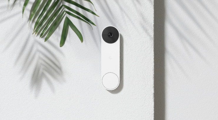 פעמון דלת חכם משולב מצלמה Google גוגל Nest Doorbell 2Gen  לבן גרסת סוללה