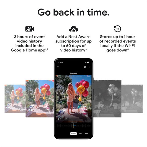 פעמון דלת חכם משולב מצלמה Google גוגל Nest Doorbell 2Gen  לבן גרסת סוללה