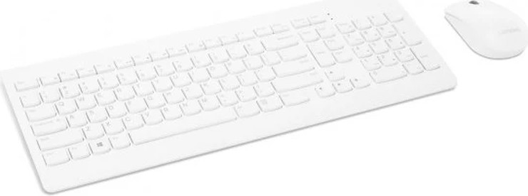 מקלדת ועכבר Lenovo GX30W75337 בצבע לבן