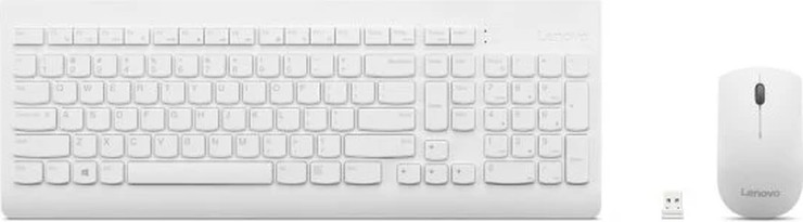 מקלדת ועכבר Lenovo GX30W75337 בצבע לבן