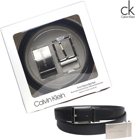 חגורת שתי צדדים סט במארז יוקרתי של CALVIN KLEIN