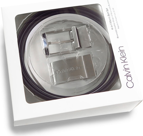 חגורת שתי צדדים סט במארז יוקרתי של CALVIN KLEIN