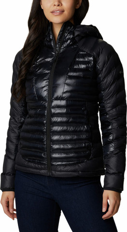 מעיל מבודד לנשים Labyrinth Loop Hooded W Black