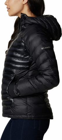 מעיל מבודד לנשים Labyrinth Loop Hooded W Black
