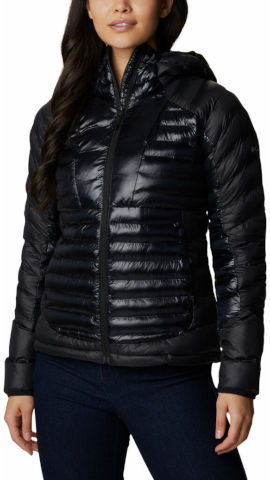 מעיל מבודד לנשים Labyrinth Loop Hooded W Black