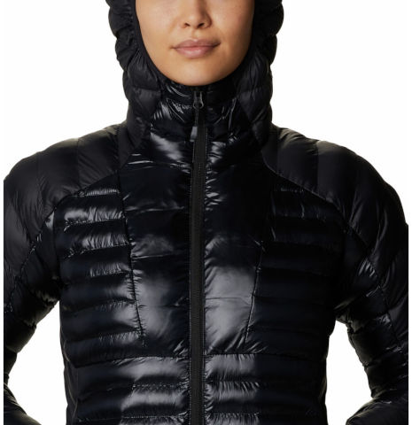 מעיל מבודד לנשים Labyrinth Loop Hooded W Black