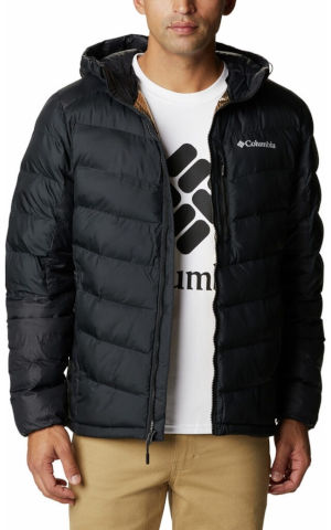 מעיל מבודד לגברים Labyrinth Loop Hooded Black