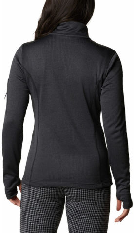 חולצת מיקרו-פליס לנשים Park View Grid Fleece Half Zip black heather
