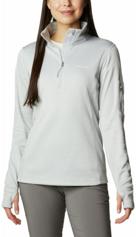 חולצת מיקרו-פליס לנשים Park View Grid Fleece Half Zip cirrus grey