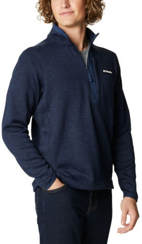 סוודר פליס לגברים Sweater Weather Half Zip c_navy