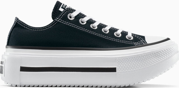 נעלי אולסטאר Chuck Taylor Lift Double Stack Platform נשים - קונברס אולסטאר - Black