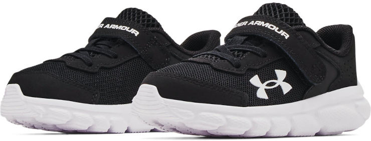 Under Armour BInf Assert 9 AC נעלי צעד ראשון אנדר ארמור צבע שחור לבן נעלי ספורט ילדים