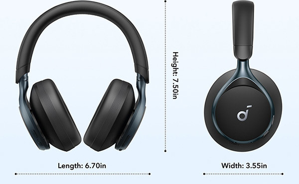 אוזניות קשת On-Ear אלחוטיות Anker אנקר Soundcore Space One A3035 לבן