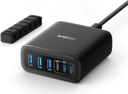 מטען עוצמתי 6 יציאות Anker Charger 112W GaN