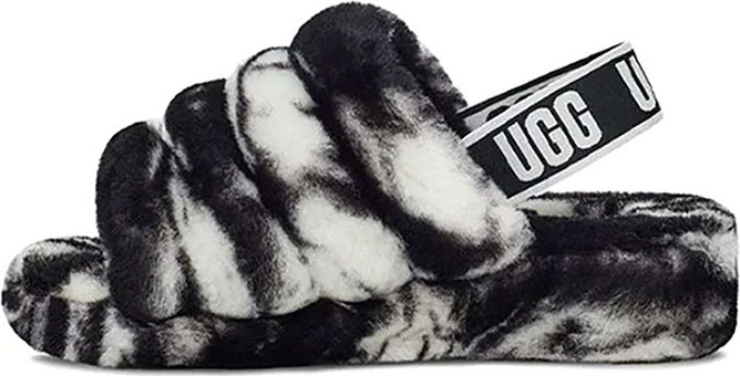 סנדלי UGG לנשים דגם Fluff Yeah Slide  Marble