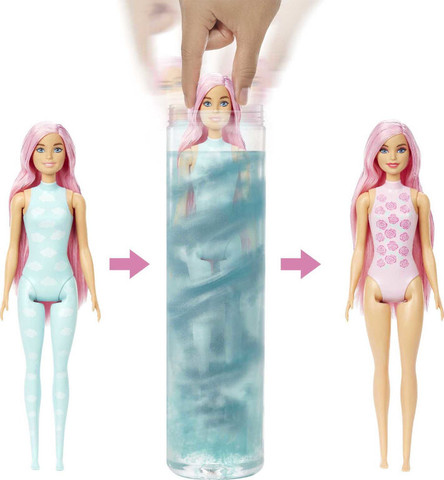 ברבי מחליפה צבעים - 7 הפתעות - Barbie Color Reveal