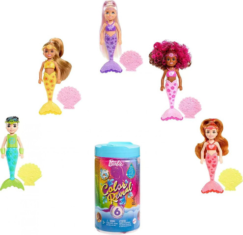 ברבי צ'לסי בת ים מחליפה צבע 6 הפתעות - Barbie Color Reveal
