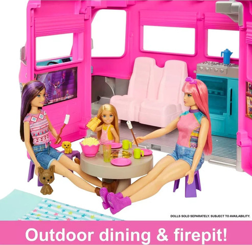 ברבי קרוואן החלומות עם מגלשה ובריכה - Barbie