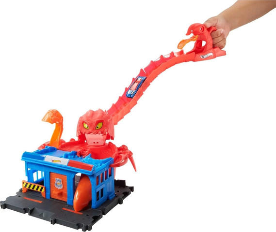 מסלול הוט ווילס מתקפת עקרב גמיש | Hot Wheels City Scorpion Flex Attack Playset