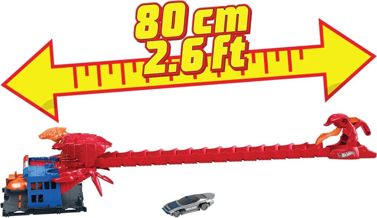מסלול הוט ווילס מתקפת עקרב גמיש | Hot Wheels City Scorpion Flex Attack Playset