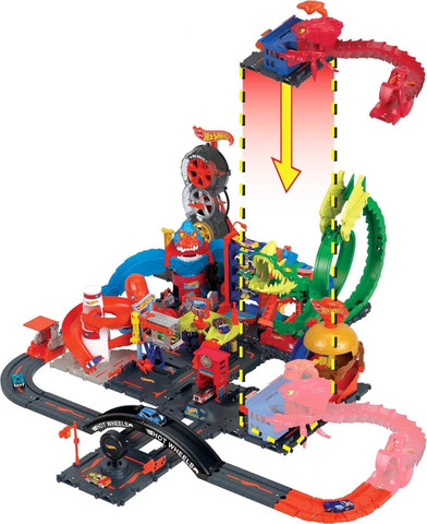 מסלול הוט ווילס מתקפת עקרב גמיש | Hot Wheels City Scorpion Flex Attack Playset