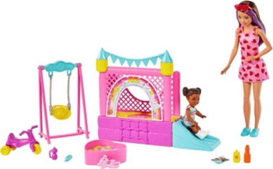 ברבי סקיפר סדרת בייביסיטר מבית Mattel טירה מתנפחת