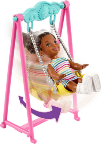ברבי סקיפר סדרת בייביסיטר מבית Mattel טירה מתנפחת
