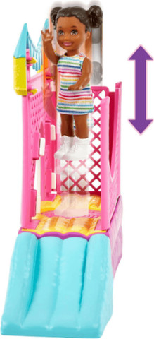 ברבי סקיפר סדרת בייביסיטר מבית Mattel טירה מתנפחת