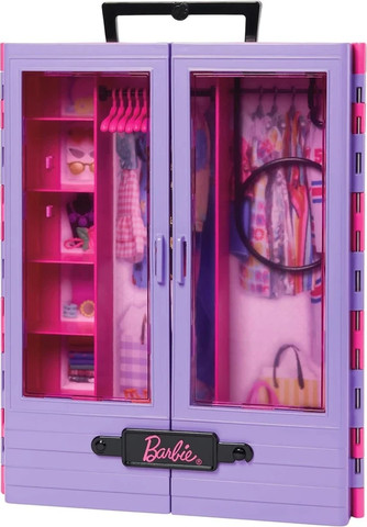 ברבי ארון בגדים משודרג + בובה - Barbie