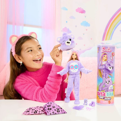 ברבי קיוטי ריביל סדרת דובוני אכפת לי - נדידובונת סגולה - Barbie