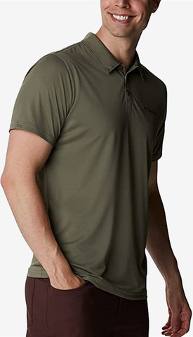 חולצת פולו לגברים Columbia Hike Polo city grey