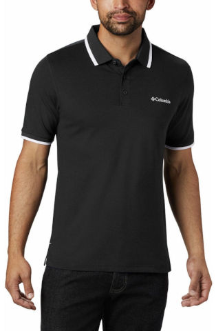 חולצת פולו לגברים Cove Dome Butte Solid Pique Polo Black