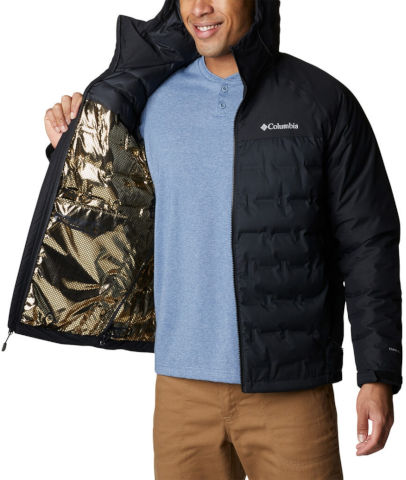 מעיל פוך לגברים Grand Trek II Down Hooded Black