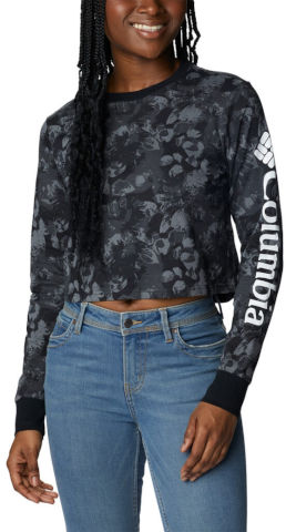 חולצה ארוכה לנשים North Cascades L/S Printed Black