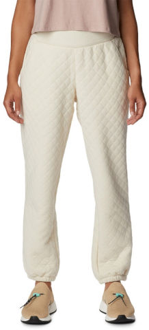 מכנסי אימון לנשים Columbia Lodge Quilted Jogger chalk