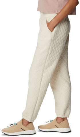 מכנסי אימון לנשים Columbia Lodge Quilted Jogger chalk
