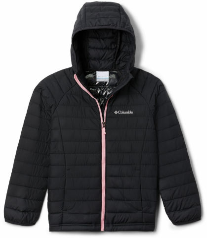 מעיל מבודד לילדות ונערות Powder Lite Girls Hooded Black