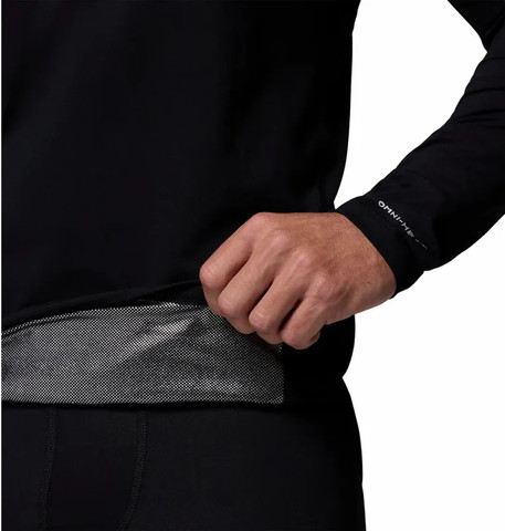 חולצה תרמית ארוכה לגברים Midweight Stretch Long Sleeve Top black/black