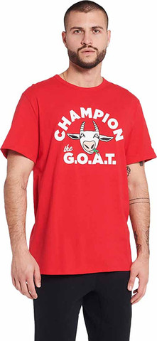 טי-שירט Champion לגברים דגם 'The G.O.A.T'