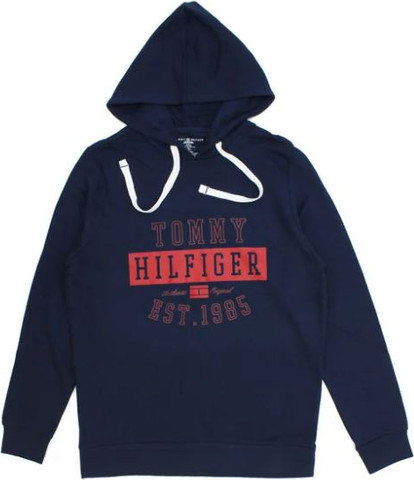 סוויטשירט קפוצ'ון מודפס  -פרנץ' טרי  TOMMY HILFIGER